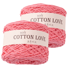 코튼러브 뜨개실 18합, 315딸기핑크, 2개