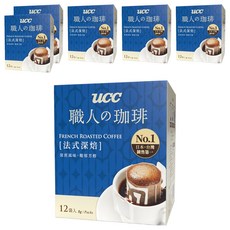 ucc 職人的珈琲 法式深焙濾掛式咖啡, 8g, 12包, 6盒