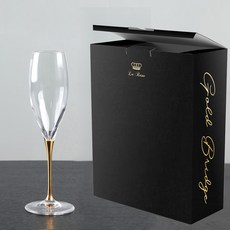 La Reine 真金黃金橋香檳酒杯, 1個, 260ml