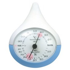 TANITA 塔尼達 水滴造型溫溼度計 TT-510-BL 75 x 50 x 94mm 70g, 天空藍, 1個