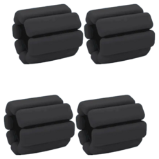 빈크루즈 요가 피트니스 손목 웨이트 팔찌 실리콘 조절 발목 스트랩 체육관 보호대, 블랙, 2개