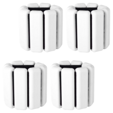 빈크루즈 요가 피트니스 손목 웨이트 팔찌 실리콘 조절 발목 스트랩 체육관 보호대, 화이트, 2개