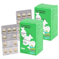 바잇미 반려동물 닥터이너피스 rTG 영양제, 60정, 오메가3, 2개