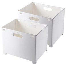 Zerlife折疊黏貼式置物籃, 白色, 2個