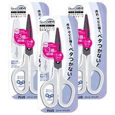 핏트컷커브 SC-175SF 이지그립가위, 화이트+그레이, 3개