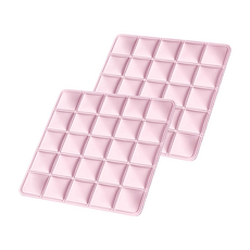 降溫透氣凝膠冰涼感坐墊 方格粉色 2入