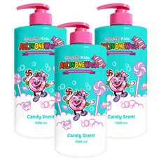 Funny Pia 兒童多合一糖果沐浴乳, 1L, 3個