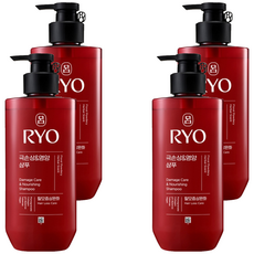 려 함빛 극손상 & 영양 샴푸 탈모증상완화 플로럴 파우더리향, 480ml, 4개