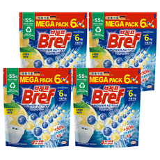 브레프 파워액티브 스파클링 레몬향 6p, 300g, 4개