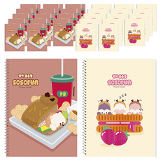 DADA 花生家族 英文窄行輕薄國小線圈筆記本, 隨機出貨, 30個