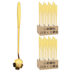 小麥購物 花朵咖啡勺 G567 10~13g, 30支, 土豪金