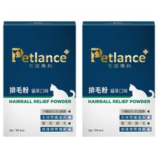 Petlance 毛孩專科 犬貓排毛粉, 毛球問題適用/n幫助排毛/n維護腸胃健康, 60g, 2個