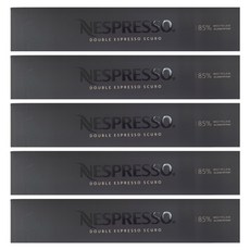 네스프레소 버츄오 더블 에스프레소 스쿠로 캡슐커피, 10g, 10개입, 5개