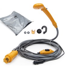 휴대용 차량 캠핑 샤워기, 옐로우, 1개