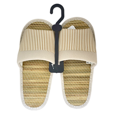 TAY SONG 太松 線條室內蓆拖鞋 台灣製, 26, 米色, 1雙