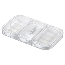 無印風便攜五格可切藥藥盒 透明 97g, 1個