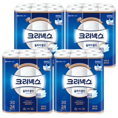 Kleenex 舒潔 3層超乾淨捲筒衛生紙天然紙漿, 25m, 24入, 4個