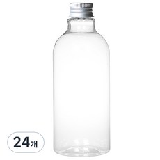 Glassdomae DN500 透明飲料容器 鋁製銀蓋, 500ml, 24個