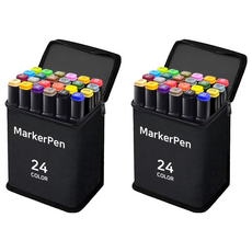 DADA 設計繪圖麥克筆 布套, 24色, 2套