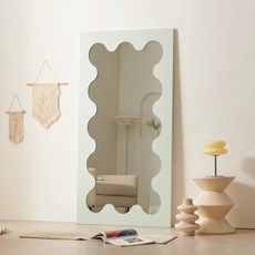 린더 웨이브 전신거울 850 x 30 x 1700 mm 방문설치, 민트