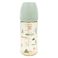 MOYUUM PPSU材質 小雛菊特別版 兩用吸管奶瓶, 灰綠色, 270ml, 1個