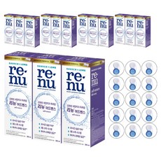 리뉴 어드밴스 렌즈 세정액 + 렌즈 케이스 3p, 355ml, 2개입, 15개