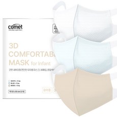 코멧 국내생산 새부리형 숨쉬기 편한 마스크 유아용 초소형, 혼합색상, 1개, 30개입
