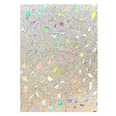 Mega 3D炫彩半透明靜電玻璃貼膜 七彩石 Set 4捲, 60 x 200cm