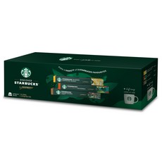 NESPRESSO 星巴克咖啡膠囊組, Blonde 10顆+Colombia 10顆+House Blend 30顆+馬克杯 260ml, 1組