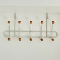 아이두리빙 우드볼 도어행거 10구, 혼합색상, 1개