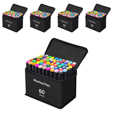 다다 디자인 드로잉 마카펜 천케이스, 60색, 5세트