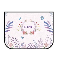 E.City 印花圖案 花與蝶 - 磁吸式車用遮陽簾, 2個