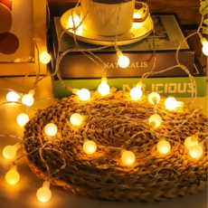 LED 造型燈串 電池款 6m, 圓球燈, 2組