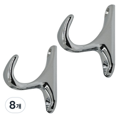 리빙이프 소프트 1구 옷걸이, 크롬, 8개