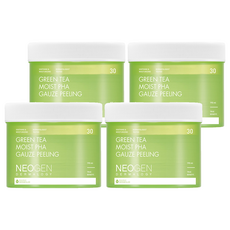 NEOGEN 綠茶保濕PHA角質護理爽膚棉 190ml, 30片, 4罐