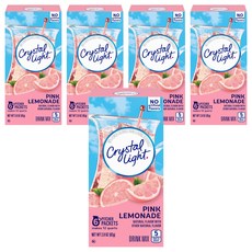 Crystal Light 粉紅檸檬飲沖泡包, 13.7g, 6條, 5盒