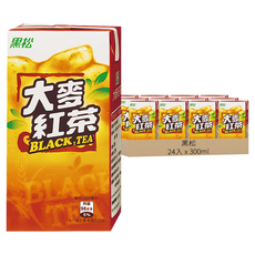黑松 大麥紅茶, 300ml, 24入