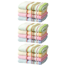 OK-PO-LO 好馬牌 色紗吸水毛巾 台灣製棉紗 75g 12條 混和顏色