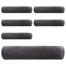 Songwol 松月 天然舒適 150克 飯店毛巾 30支棉紗, 6條, 深灰色