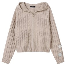 TOPTEN10 女款羔羊毛混紡連帽針織外套 MSE4EC2521