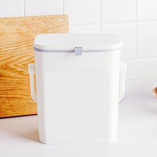 LIVINU 掛式手提廚餘桶 5L, 1個, 米色