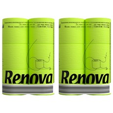 Renova 黑標彩色捲筒衛生紙 綠色, 6捲, 2袋, 16.1m