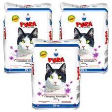 PURA 普拉 優質超凝結大地礦砂 超強除臭力, 3包, 薰衣草, 20kg