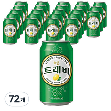 트레비 레몬 탄산음료, 355ml, 72개