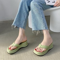 RABLE 女款厚底人字紋拖鞋 6cm