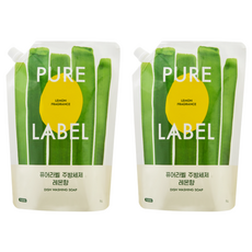 PURE LABEL 1級廚房洗潔精 檸檬香 補充包, 2個, 1L