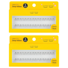 ccam bbak 盒裝假睫毛 10mm Thick 單簇, 黑色, 2個