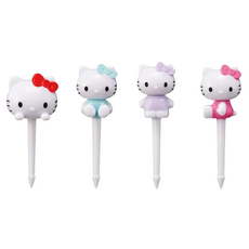 Skater 裝飾用立體水果叉4件組 Hello Kitty, 4支, 1組