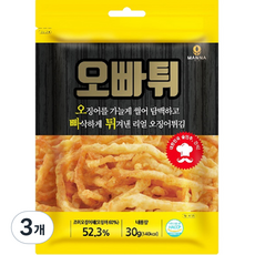 酥炸魷魚條餅乾 原味, 3個, 30g