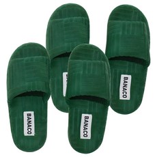 banaco Vivid 毛圈布室內拖鞋, 綠色, 2個